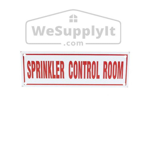 Sprinkler Control Room Sign, Aluminum, 6" x 2" - WeSupplyIt.com