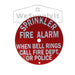 Sprinkler Fire Alarm Bell Sign, Call Fire Dept., Aluminum, 6" Round - WeSupplyIt.com