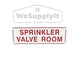 Sprinkler Valve Room Sign, Aluminum, 6" x 2" - WeSupplyIt.com