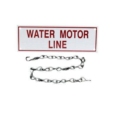 Water Motor Line Sign, Aluminum, 6" x 2" - WeSupplyIt.com