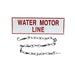 Water Motor Line Sign, Aluminum, 6" x 2" - WeSupplyIt.com