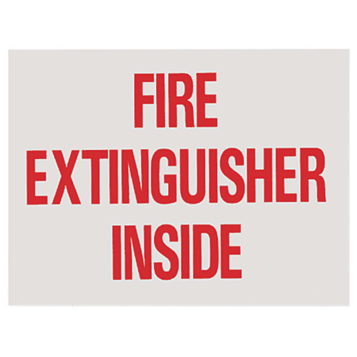 Fire Extinguisher Inside Sign - Vinyl - 4" x 3" - S120 - WeSupplyIt.com