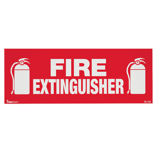 Fire Extinguisher Sign - Vinyl - 12" x 4.5" - S114 - WeSupplyIt.com