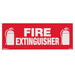 Fire Extinguisher Sign - Vinyl - 12" x 4.5" - S114 - WeSupplyIt.com