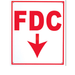 FDC Sign - Aluminum - With Arrow - 12"x10" - W800 - WeSupplyIt.com