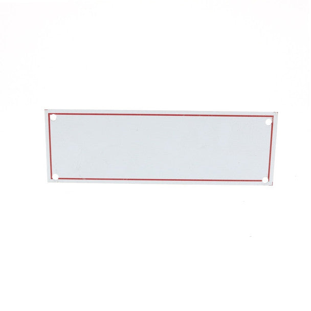 Fire Sprinkler Blank With Red Border Sign, Aluminum, 6" x 2" - WeSupplyIt.com