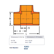 CPVC Fire Sprinkler Tee, 1", Socket x Socket x Socket, Spears Flameguard®, 4201-010 - WeSupplyIt.com