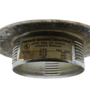 Firematic Model A1 A2 A-QR Recessed Fire Sprinkler Escutcheon, White - WeSupplyIt.com