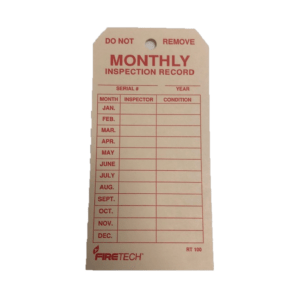 Monthly Inspection Tag - Card Stock 2 5/8" x 5 1/4" - WeSupplyIt.com