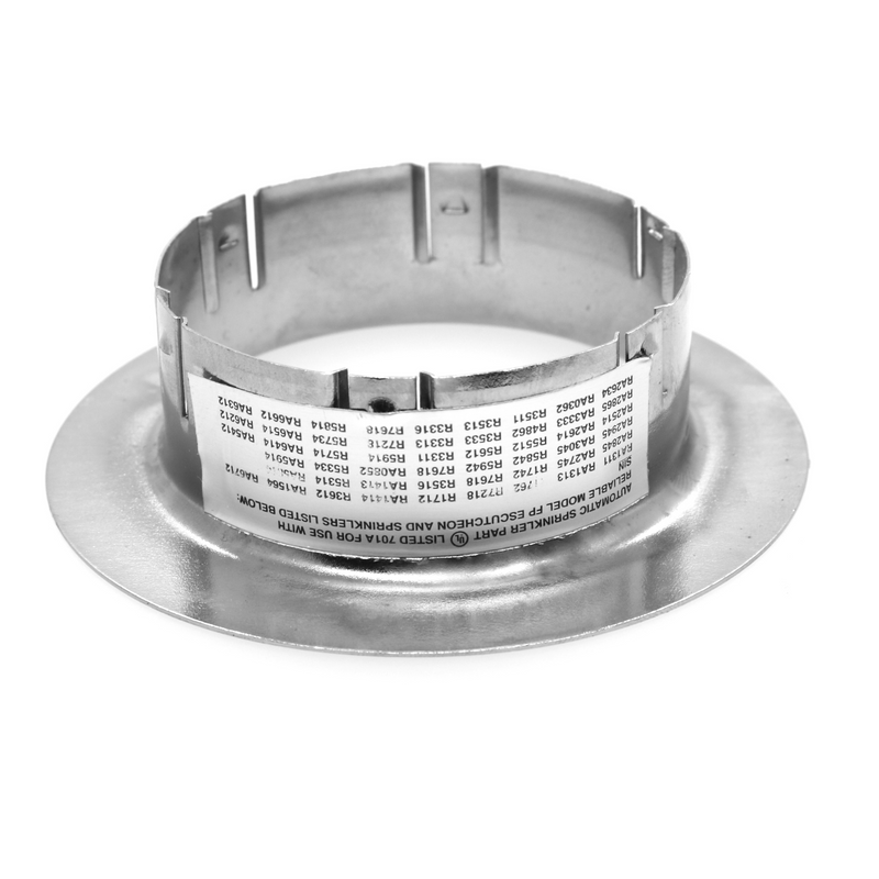 RASCO/Reliable Model FP Recessed Fire Sprinkler Escutcheon,  1/2" NPT, Bright Brass, FPB1, 6801371100 - WeSupplyIt.com