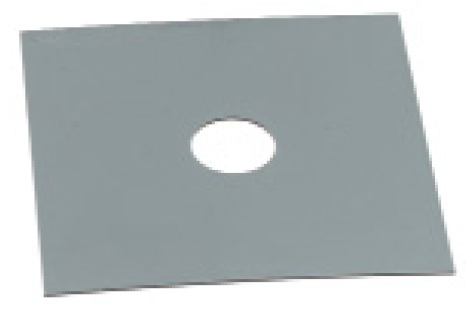 Fire Sprinkler Water Shield, 1/2" x 4" Square, Aluminum - WeSupplyIt.com
