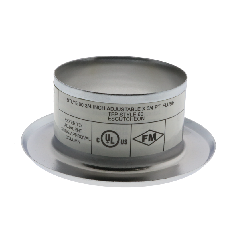 Tyco Style 60 Recessed Escutcheon 3/4" NPT, Chrome 208102 - WeSupplyIt.com