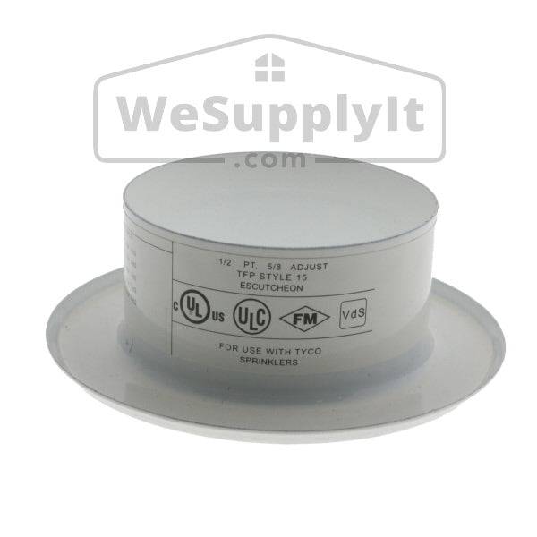 Tyco Style 15 Recessed Escutcheon 1/2" - Available In Multiple Colors - W1088 - WeSupplyIt.com