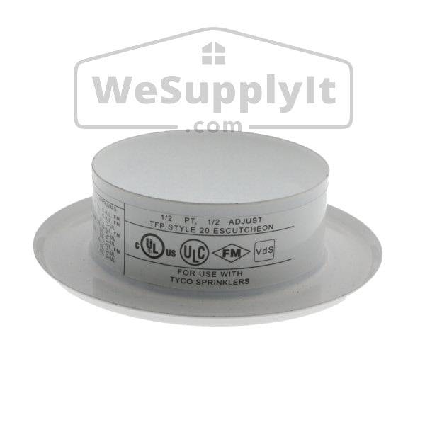 Tyco Style 20 Recessed Escutcheon 1/2" - Available In Multiple Colors - W1093 - WeSupplyIt.com