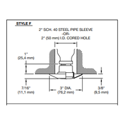 Tyco Raven Institutional Style F Fire Sprinkler Escutcheon, 3" OD, Stainless Steel Grey, 56-318-7-010 - WeSupplyIt.com