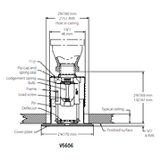 Victaulic Model V56 Concealed Fire Sprinkler Cover Plate Escutcheon, Small 2 3/4" OD, Bright White, 155 Degree, S563PC00WS - WeSupplyIt.com