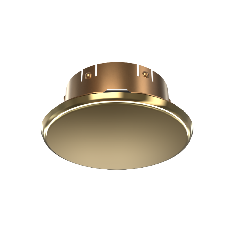 Viking Mirage Cover 13504 Label 13502C Push On Concealed Fire Sprinkler Cover Plate Escutcheon, Standard Small 2 3/4" OD, Bright Brass, 165 Degree White Label, 13504BC - WeSupplyIt.com