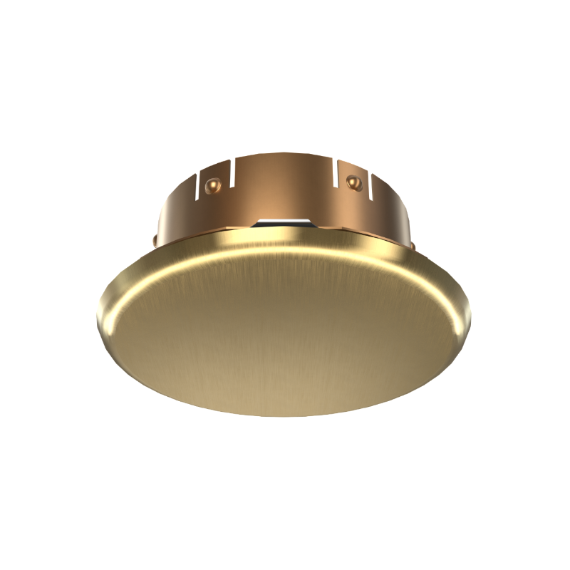 Viking Mirage Cover 13504 Label 13502A Push On Concealed Fire Sprinkler Cover Plate Escutcheon, Standard Small 2 3/4" OD, Brushed Brass, 135 Degree Orange Label, 13504BA/B - WeSupplyIt.com
