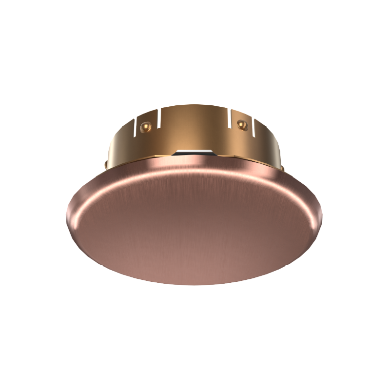 Viking Mirage Cover 13504 Label 13502C Push On Concealed Fire Sprinkler Cover Plate Escutcheon, Standard Small 2 3/4" OD, Brushed Copper, 165 Degree White Label, 13504EC/B - WeSupplyIt.com