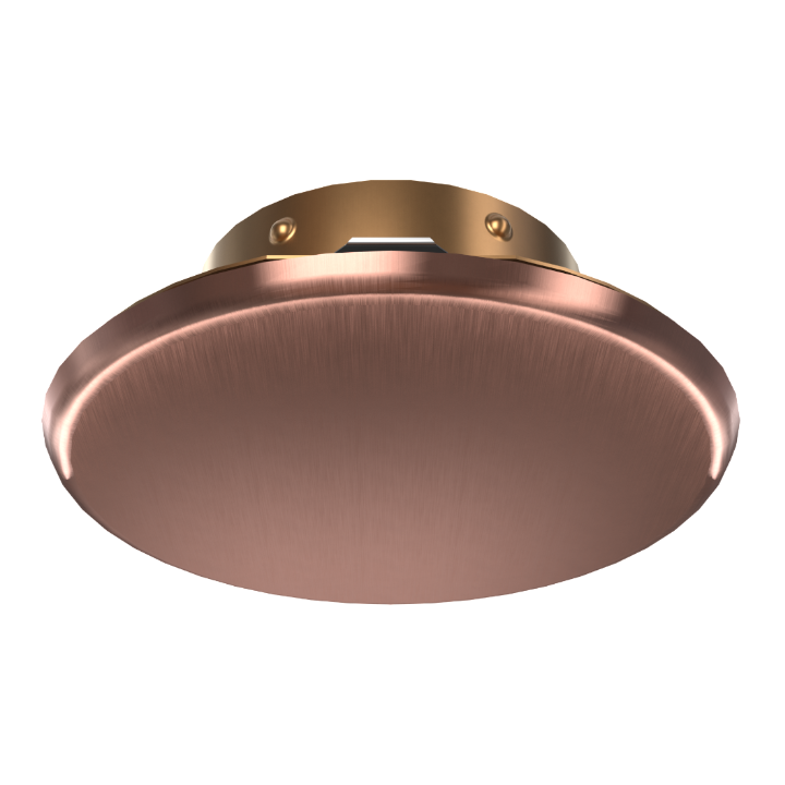 Viking Mirage Cover 23174 Label 23176C Thread On Concealed Fire Sprinkler Cover Plate Escutcheon, Large 3 5/16" OD, Brushed Copper, 165 Degree White Label, 23174EC/B - WeSupplyIt.com