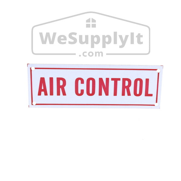 Air Control Sign, Aluminum, 6" x 2"