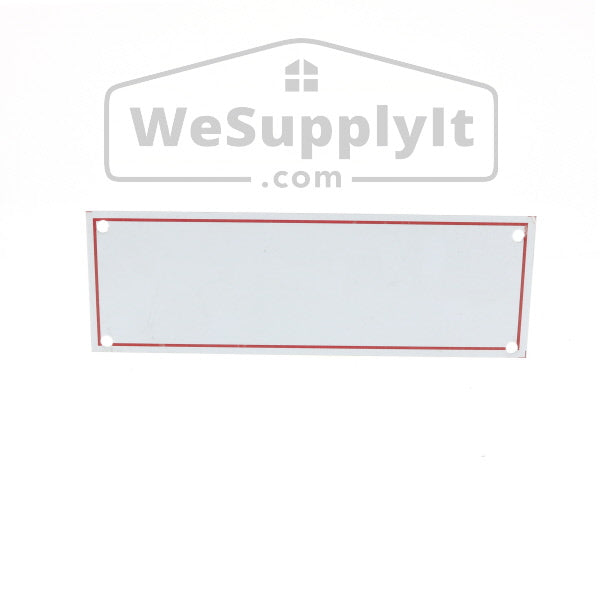 Blank Sign White With Red Border, Aluminum, 6" x 2"