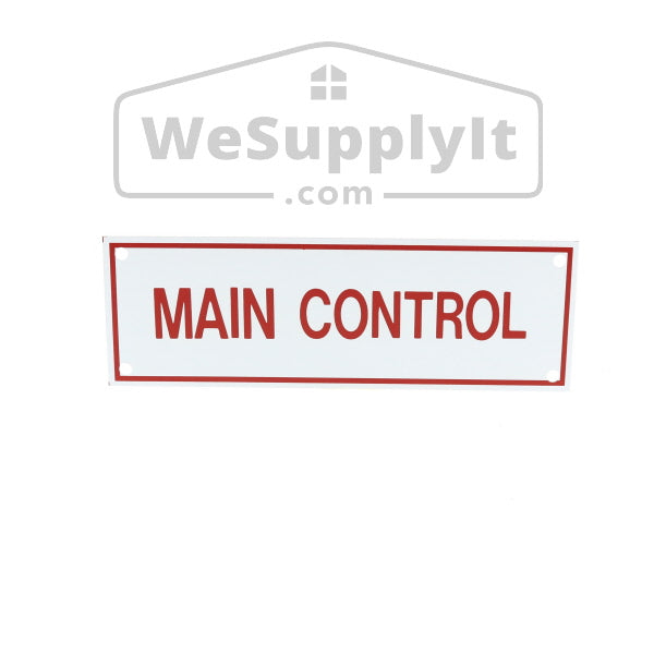 Main Control Sign, Aluminum, 6" x 2"
