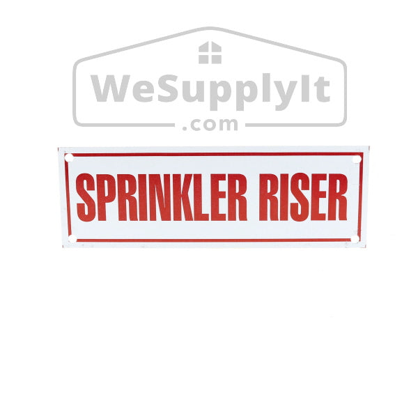 Sprinkler Riser Sign, Aluminum, 6" x 2"