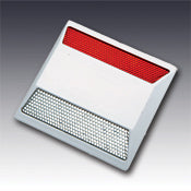 Model 921 Abrasion Resistant Type AR C Two Way Clear & Red Reflective Plastic Pavement Marker 4"