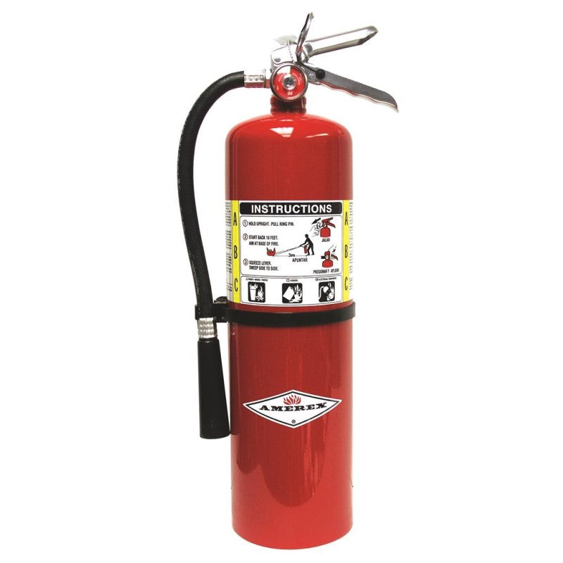 Amerex B456 Fire Extinguisher, ABC, 10lb, 4A80BC With Wall Bracket