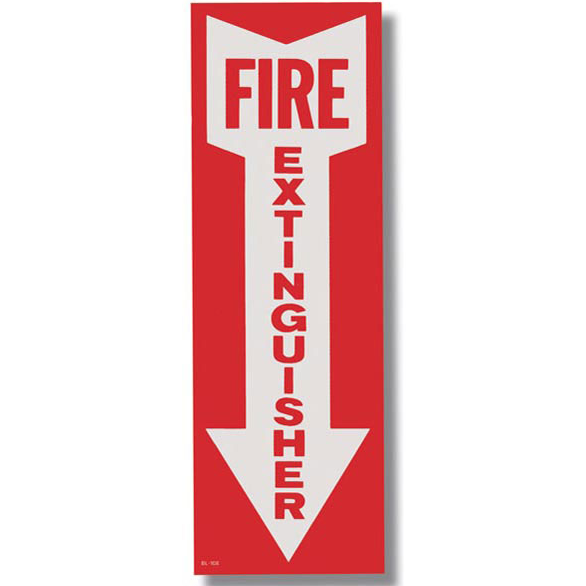 Fire Extinguisher Arrow Sign - Vinyl - Available in Multiple Sizes - S111