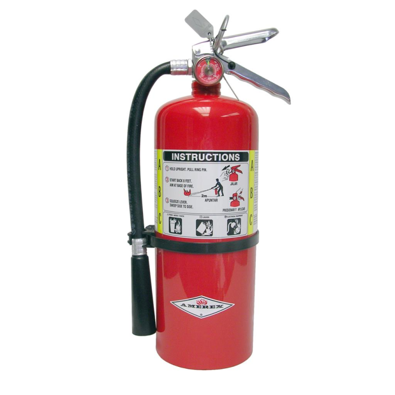 Amerex B443 Fire Extinguisher, ABC, 6lb, 3A40BC, With Wall Bracket
