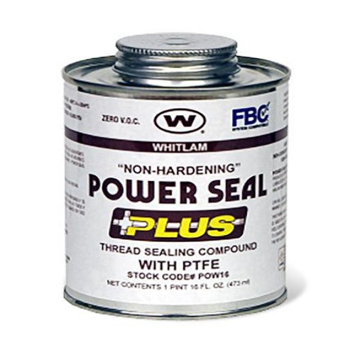 Pipe Dope - Whitlam Power Seal Plus Thread Sealing Compound With PTFE - Available In Multiple Sizes - W733