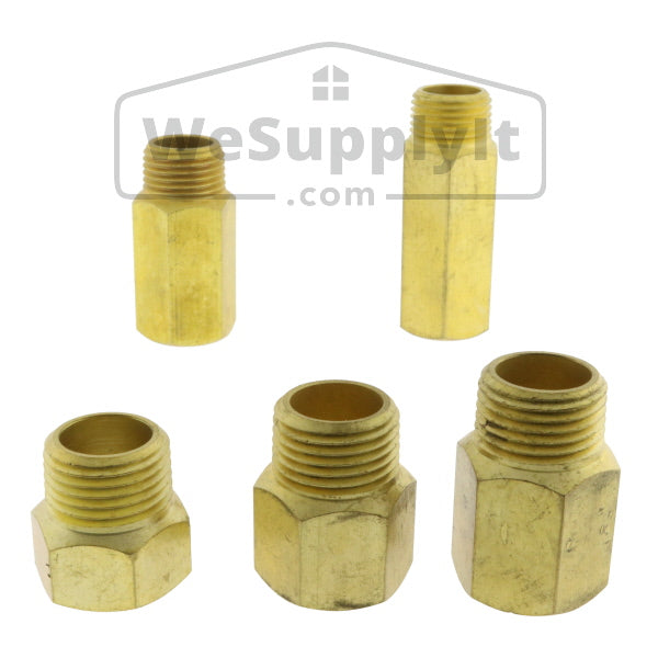Brass Extensions - 1/2" and 3/4" NPT - Available Multiple Sizes - W199